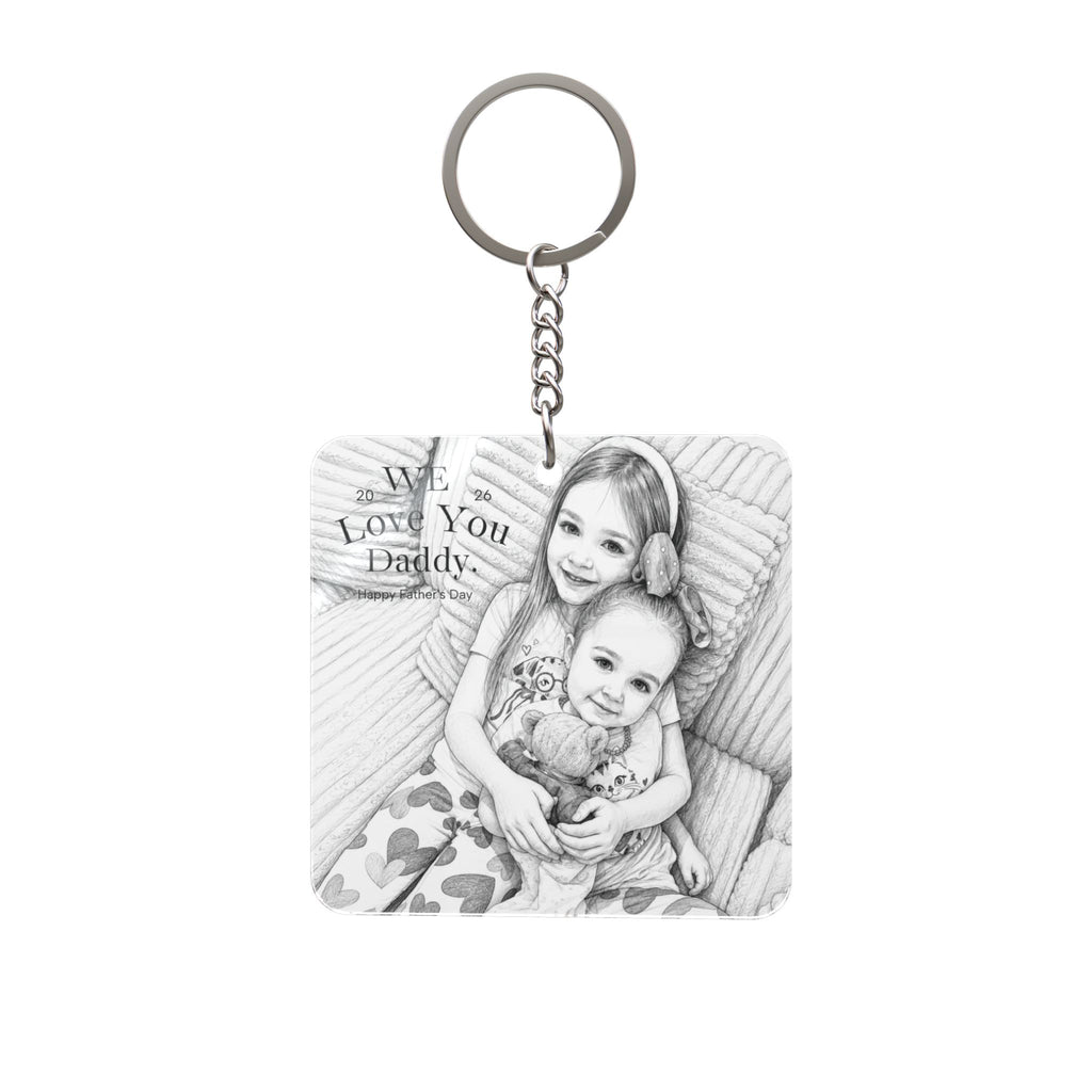 Square Photo Keychain – Personalized  Keepsake |  best dad ever| happy fathers day