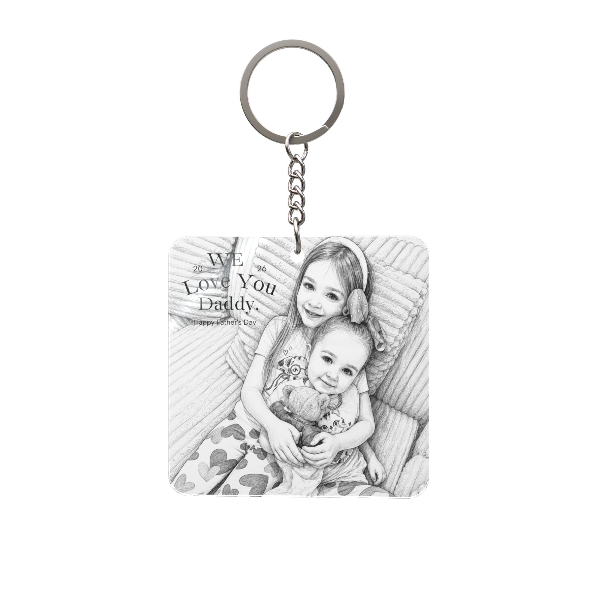 Square Photo Keychain – Personalized  Keepsake |  best dad ever| happy fathers day