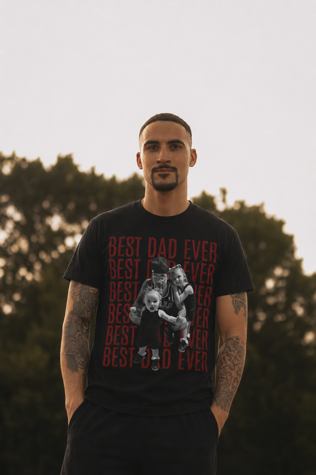 Best Dad Ever T-Shirt — Personalized Photo Father’s Day shirt