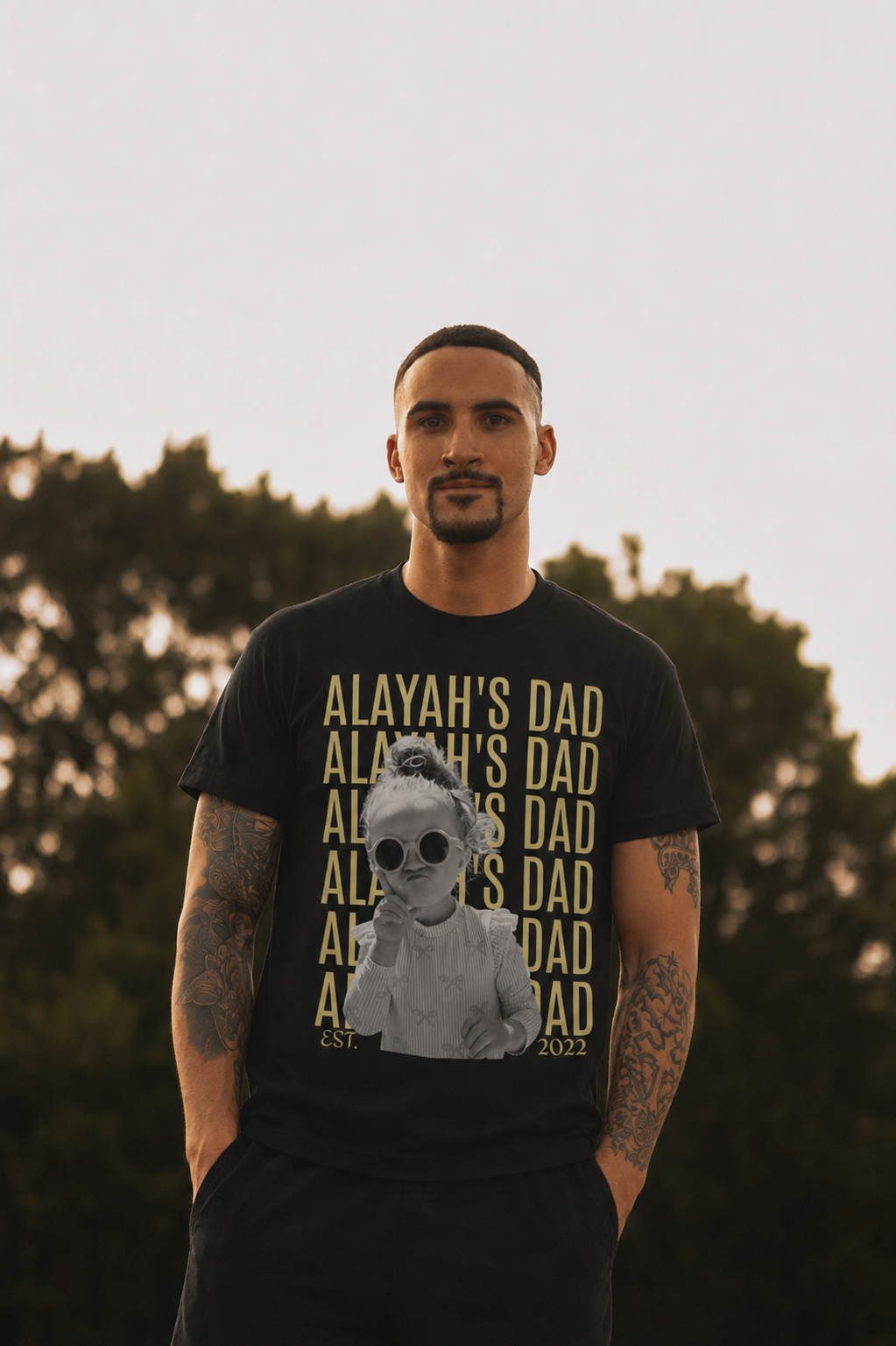 personalized Dad T-Shirt — Personalized Dad photo & name shirt | fathers day, birthday gift
