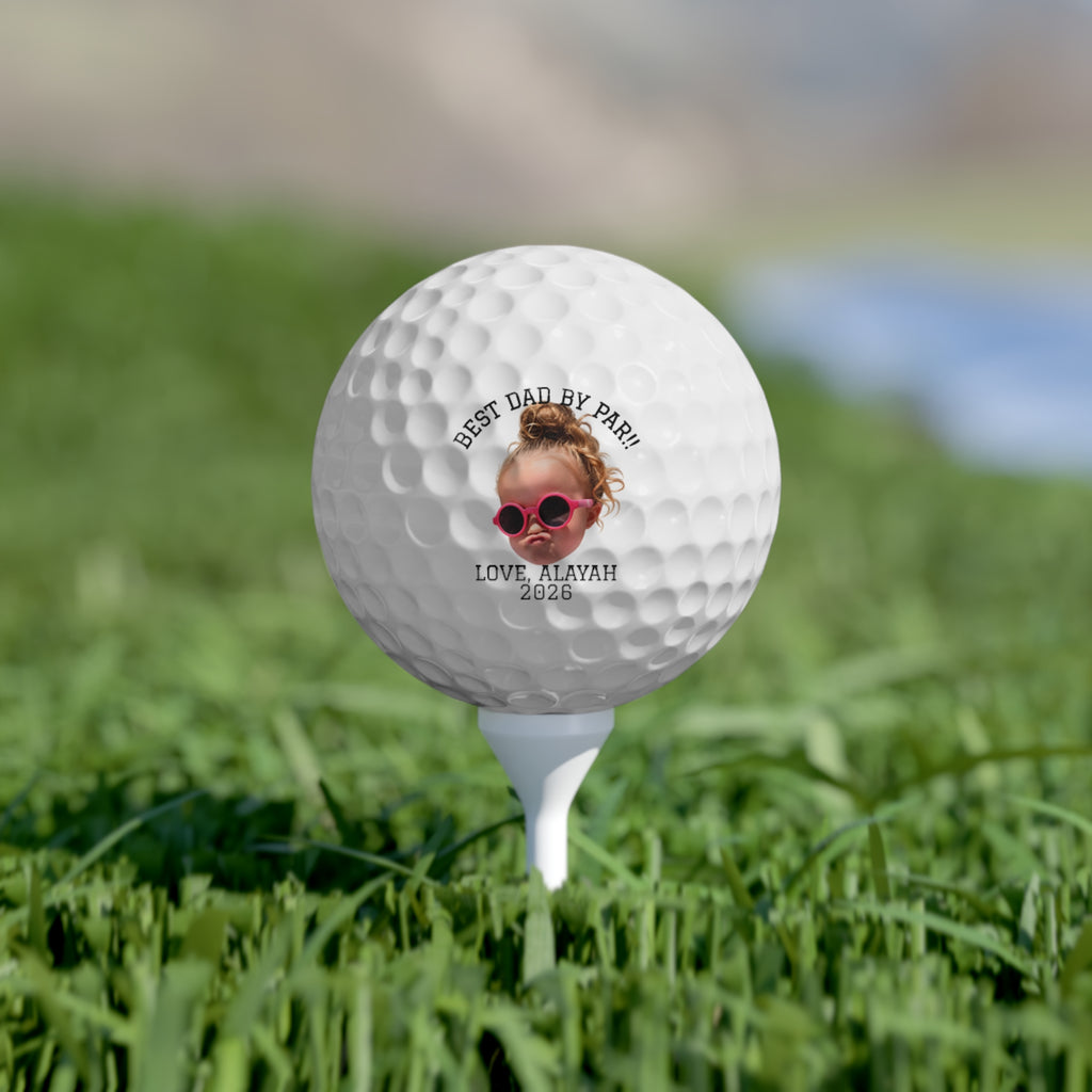 Custom Photo Golf Balls (6-Pack) — Personalized Gift for Golfers | fathers day | dads birthday |