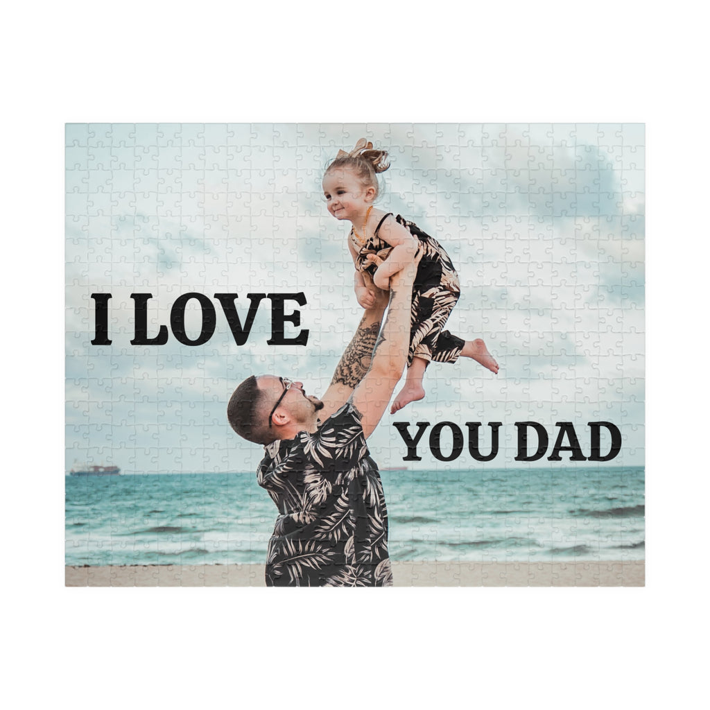 Personalized Photo Puzzle – "I Love You Dad" Custom Jigsaw (110–1014 pcs) - fathers day gift
