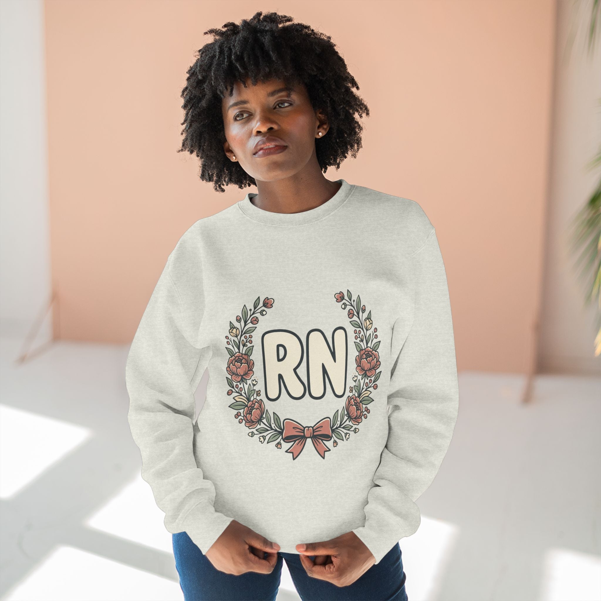 RN Floral Wreath Crewneck Sweatshirt