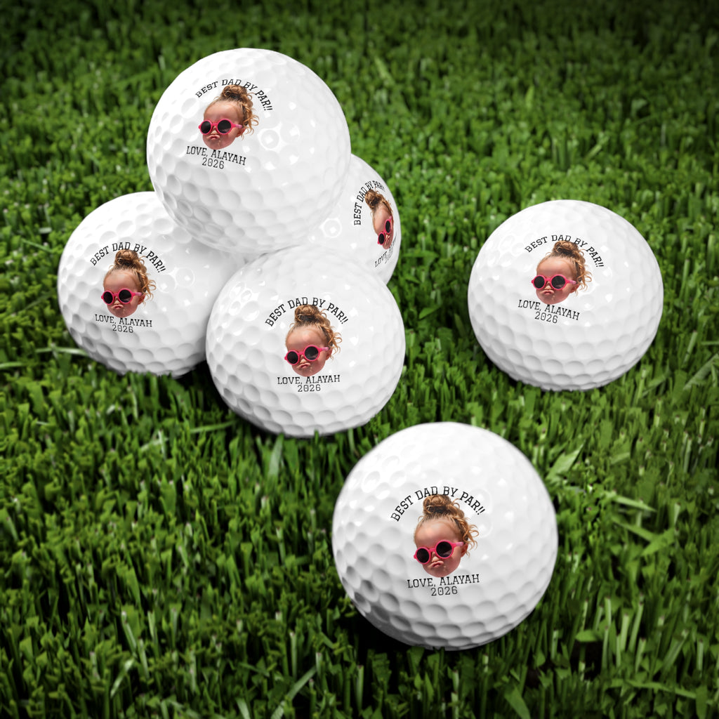 Custom Photo Golf Balls (6-Pack) — Personalized Gift for Golfers | fathers day | dads birthday |
