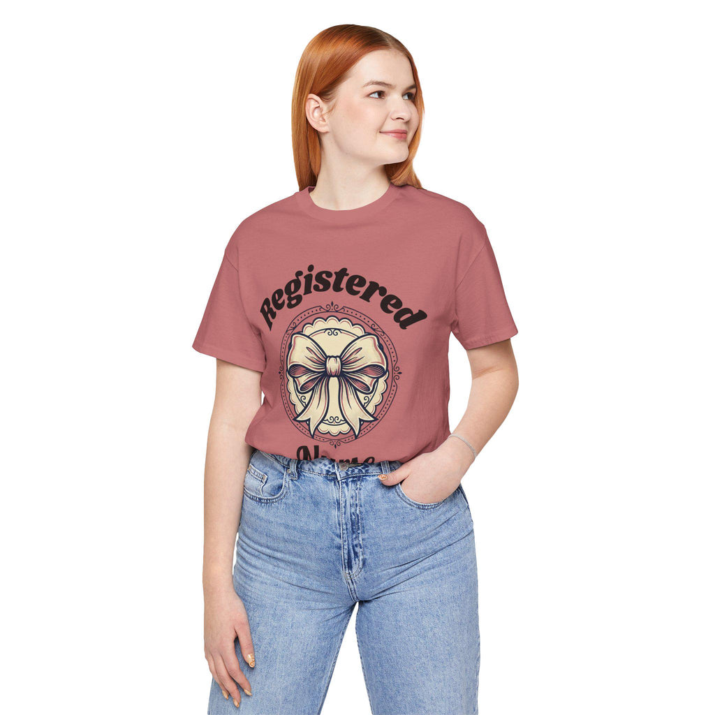 Registered Nurse bow graphic T-Shirt